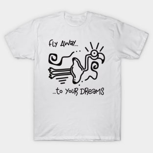 Doodle flamingo T-Shirt